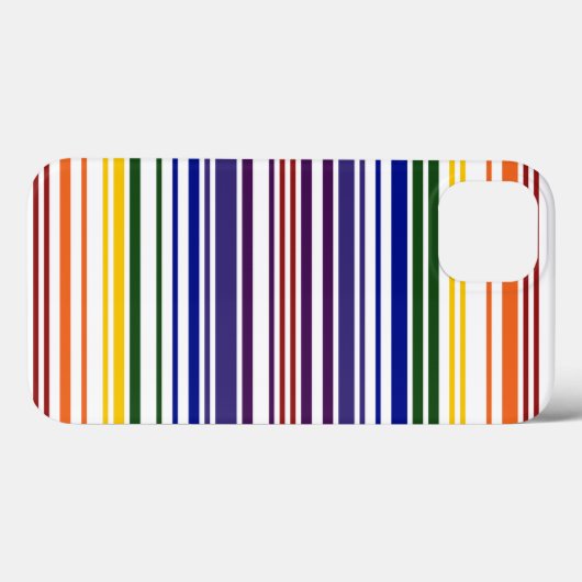 Doppel-Regenbogen-Strichcode Case-Mate iPhone Hülle (Rückseite (Horizontal))