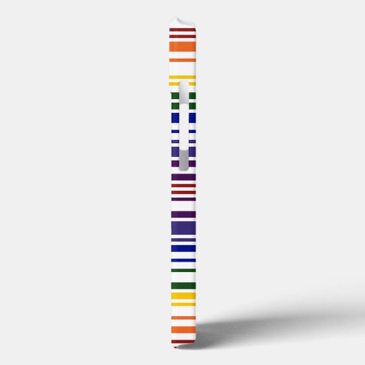 Doppel-Regenbogen-Strichcode Case-Mate iPhone Hülle (Rückseite / Links)