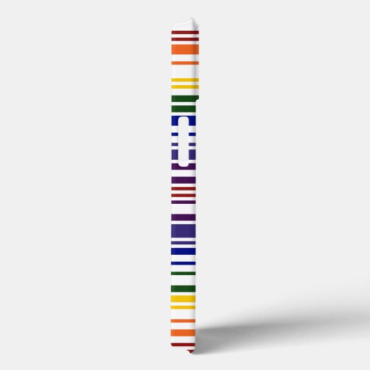 Doppel-Regenbogen-Strichcode Case-Mate iPhone Hülle (Rückseite / Rechts)