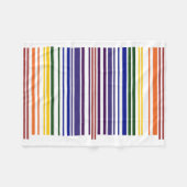 Doppel-Regenbogen-Strichcode Fleecedecke (Vorderseite (Horizontal))