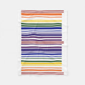 Doppel-Regenbogen-Strichcode Fleecedecke (Vorderseite)