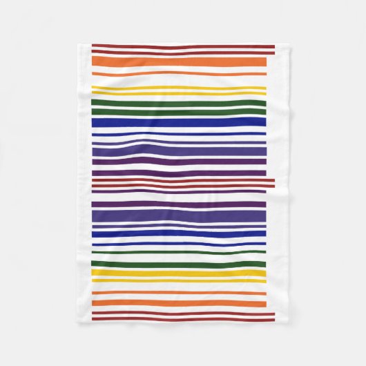 Doppel-Regenbogen-Strichcode Fleecedecke (Vorderseite)