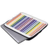Doppel-Regenbogen-Strichcode Laptopschutzhülle (Vorne Knopf)