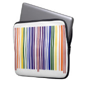 Doppel-Regenbogen-Strichcode Laptopschutzhülle (Vorderseite Links)