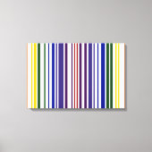 Doppel-Regenbogen-Strichcode Leinwanddruck (Vorderseite)