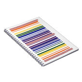 Doppel-Regenbogen-Strichcode Notizblock (Rechte Seite)