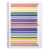 Doppel-Regenbogen-Strichcode Notizblock (Vorderseite)