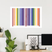 Doppel-Regenbogen-Strichcode Poster (Heimbüro)
