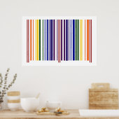 Doppel-Regenbogen-Strichcode Poster (Küche)