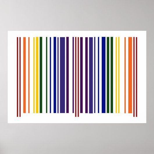 Doppel-Regenbogen-Strichcode Poster (Vorne)
