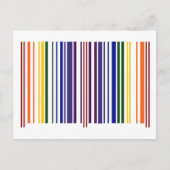 Doppel-Regenbogen-Strichcode Postkarte (Vorderseite)
