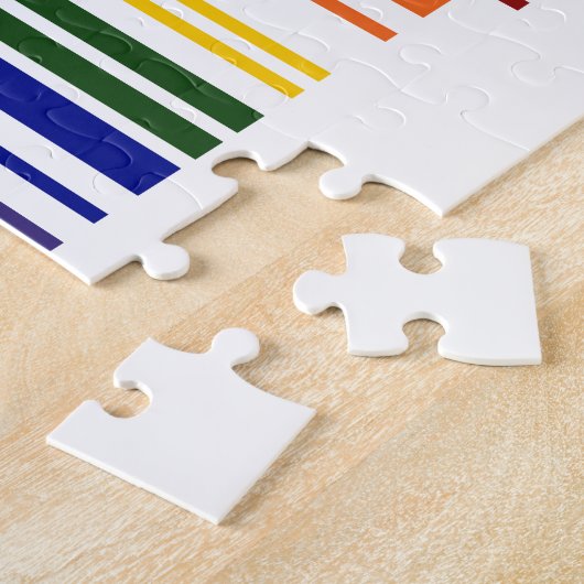 Doppel-Regenbogen-Strichcode Puzzle (Seite)