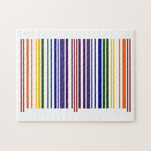 Doppel-Regenbogen-Strichcode Puzzle (Horizontal)