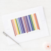 Doppel-Regenbogen-Strichcode Rechteckiger Aufkleber (Umschlag)