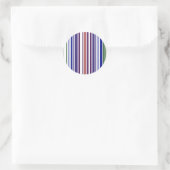 Doppel-Regenbogen-Strichcode Runder Aufkleber (Tasche)