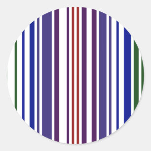 Doppel-Regenbogen-Strichcode Runder Aufkleber