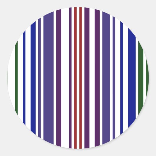 Doppel-Regenbogen-Strichcode Runder Aufkleber (Vorderseite)