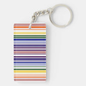 Doppel-Regenbogen-Strichcode Schlüsselanhänger (Rückseite)