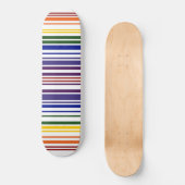 Doppel-Regenbogen-Strichcode Skateboard (Vorderseite)