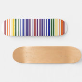 Doppel-Regenbogen-Strichcode Skateboard (Horizontal)