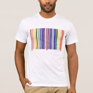 Doppel-Regenbogen-Strichcode T-Shirt