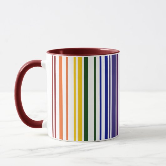 Doppel-Regenbogen-Strichcode Tasse (Links)