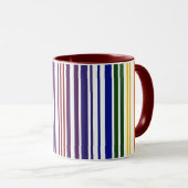 Doppel-Regenbogen-Strichcode Tasse (VorderseiteRechts)