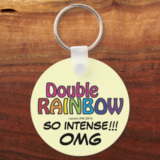Doppel-Regenbogen über den Himmel Schlüsselanhänger (Vorderseite)