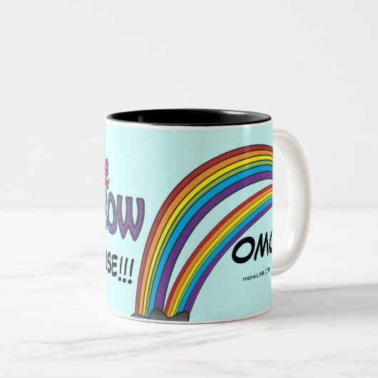 Doppel-Regenbogen über den Himmel Zweifarbige Tasse (VorderseiteRechts)