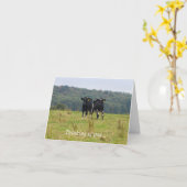 Doppel-Rinder-Problem Denken Sie an Ihre Karte (Gelbe Blume)