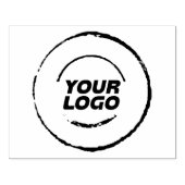 Doppel-Round-Border-Logo Gummistempel (Prägung)