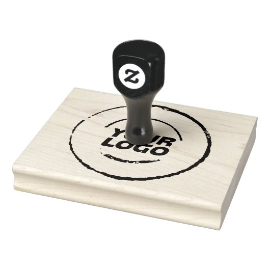 Doppel-Round-Border-Logo Gummistempel (Stempel)
