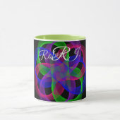 Doppel-Schleifen-Netz-Geometrie-Kaffeetasse Tasse (Zentrum)