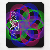 Doppel-Schleifen-Netz-Geometrie-Mauspad Mousepad (Vorne)