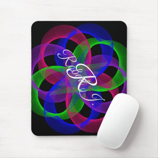 Doppel-Schleifen-Netz-Geometrie-Mauspad Mousepad (Mit Mouse)