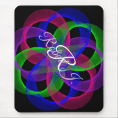 Doppel-Schleifen-Netz-Geometrie-Mauspad Mousepad (Vorne)