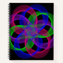 Doppel-Schleifen-Netz geometrisches Spiralnotizbuc Notizblock