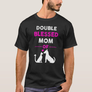 Doppel Segen Mutter Nur Eine Mutter Die Ihre Katze T-Shirt