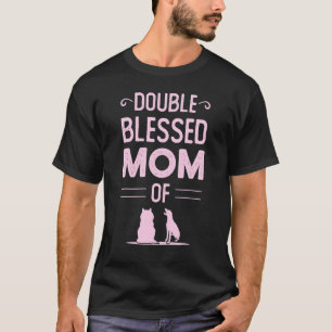 Doppel Segen Mutter Nur Eine Mutter Die Ihre Katze T-Shirt