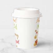 Doppel-Seite dankbar glücklich gesegnet Urlaub Pappbecher (Rechts)