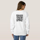 Doppel-Seiten Print Custom Womens Scan Me QR Code Sweatshirt (Schwarz voll)