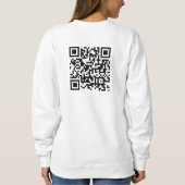 Doppel-Seiten Print Custom Womens Scan Me QR Code Sweatshirt (Rückseite)