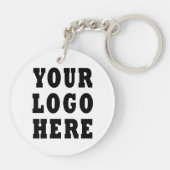 Doppel-seitige Firmenlogo Schlüsselanhänger (Rückseite)
