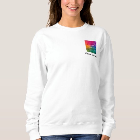 Doppel-seitige Firmenlogos für Frauen Sweatshirt (Vorderseite)