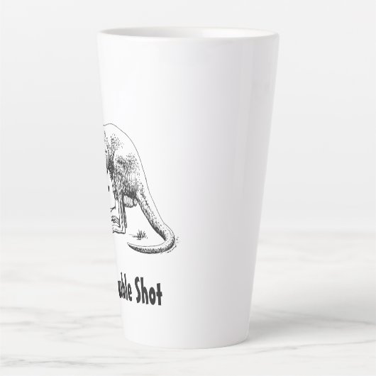 Doppel Shot Kangaroo Tennis Player Milchtasse (Vorderseite)