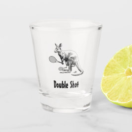 Doppel Shot Kangaroo Tennis Schnapsglas