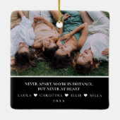 Doppel-Side-4-Foto & Bestie-Quote - Sake Keramikornament (Rückseite)