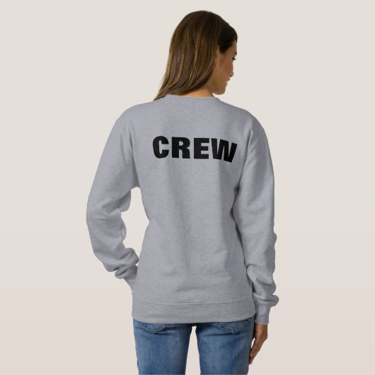 Doppel-Side-Design-Crew - Logo-Symbole Sweatshirt (Schwarz voll)