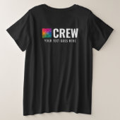 Doppel-Side-Design-Firmenlogo - Crew Große Größe T-Shirt (Design Rückseite)