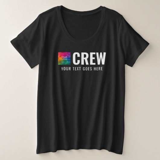 Doppel-Side-Design-Firmenlogo - Crew Große Größe T-Shirt (Design vorne)